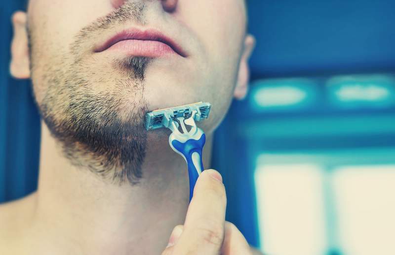 man shaving